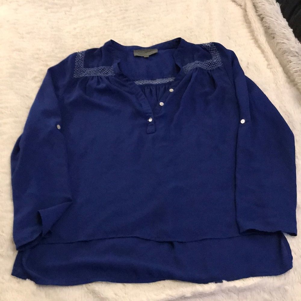 Cure blue Anthropologie Sunday in Brooklyn blouse